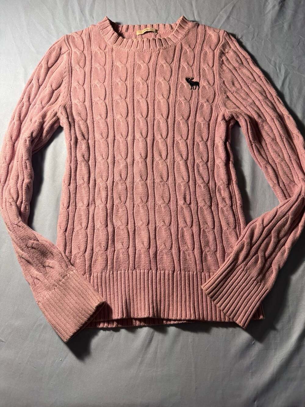 Abercrombie & Fitch Pink Cable Knit Sweater